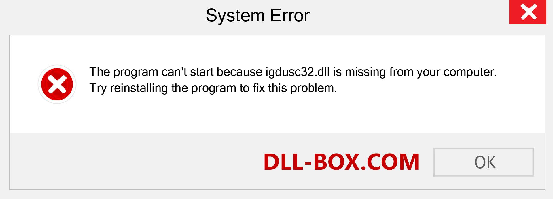  igdusc32.dll file is missing?. Download for Windows 7, 8, 10 - Fix  igdusc32 dll Missing Error on Windows, photos, images